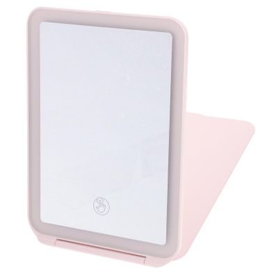 WOONEKY Led Mirror Makeup Desk USB Lights Touch Control Portable Decorative Mirror for Home Travel