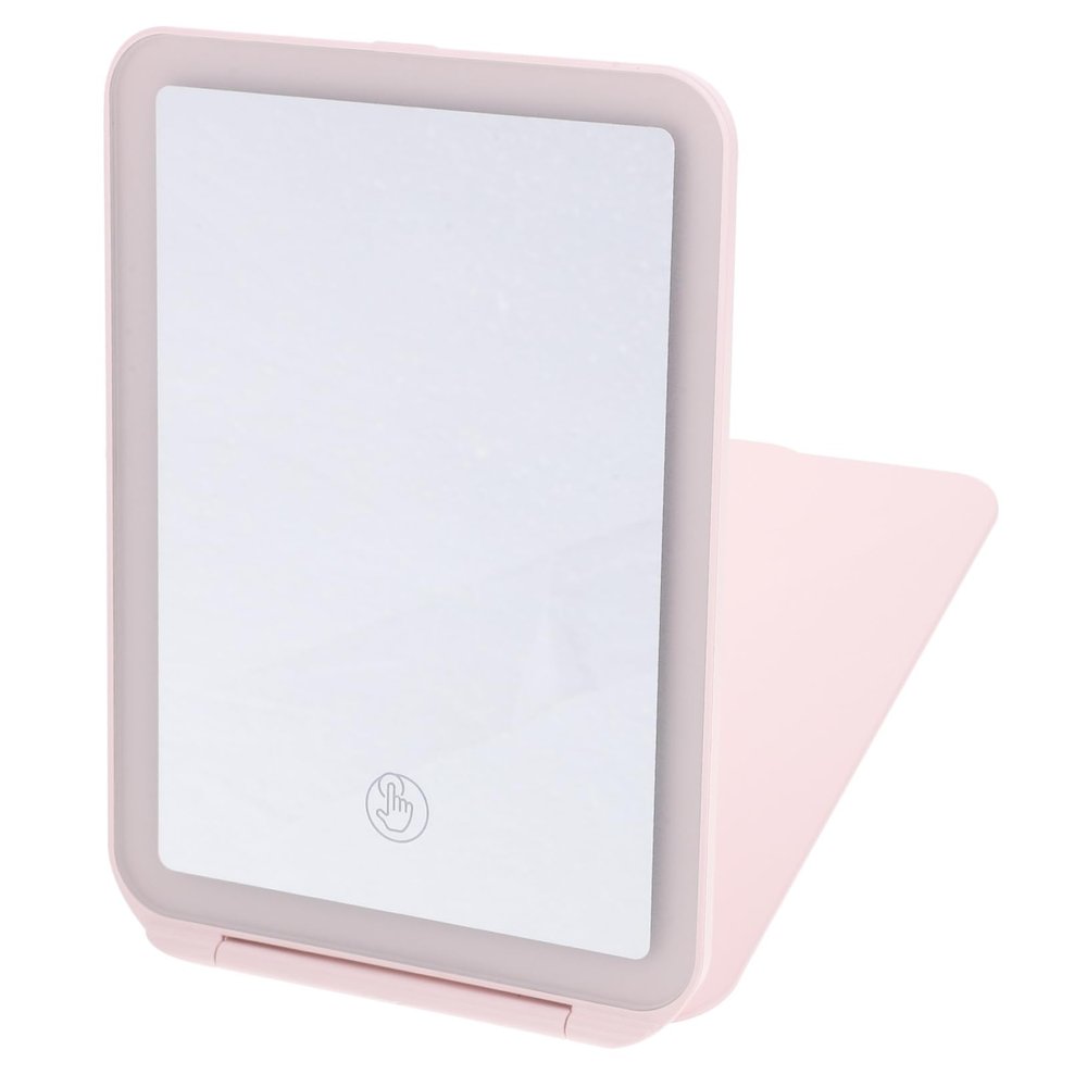 WOONEKY Led Mirror Makeup Desk USB Lights Touch Control Portable Decorative Mirror for Home Travel