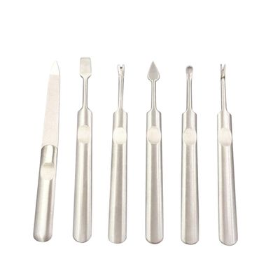 Beatifufu 1 Set Stainless Steel Nail Tools Nail File Dead Skin Fork Ear Picks Earring Tool for Professional and Personal Use and Grooming