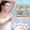 3.0 Facial Hair Removal for Women, Hair Removal for Face,7-in-1 Painless Body Shaver,Rechargeable Hair Removal kit for Facial, Legs,Underarm view 2