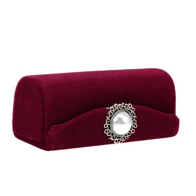 Baluue Single Lipstick Case with Mirror Vintage Velvet Lipstick Holder for Purse Compact Cosmetic Storage Bag for Travel Women Special Occasions