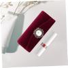 Baluue Single Lipstick Case with Mirror Vintage Velvet Lipstick Holder for Purse Compact Cosmetic Storage Bag for Travel Women Special Occasions view 3