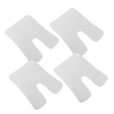 Anneome 4pcs Shaped Facial Towels Soft Coral Fleece Split Design for Estheticians Cleansing Cloths for Facial Treatments Versatile Use for Beauty Salons and Home