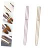 Beatifufu 2pcs Double-ended Lipstick Applicator Brushes Caps for Precise Makeup Application Versatile Lip Brush for Lipstick Gloss and Concealer Rose Gold Shimmer view 3