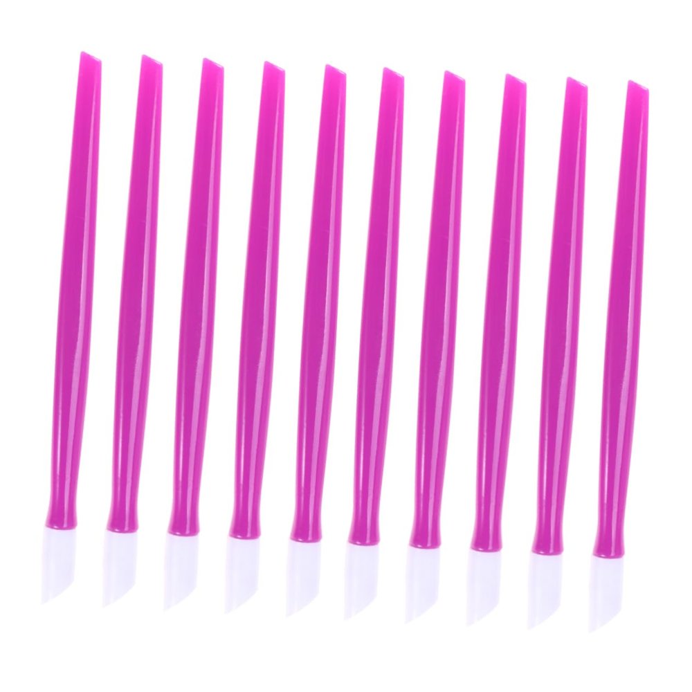 FOYTOKI 100pcs Nail Tools Cuticle Pusher for Manicure Pedicure Dead Skin Remover Stick Plastic Manicure Cleaning Tool