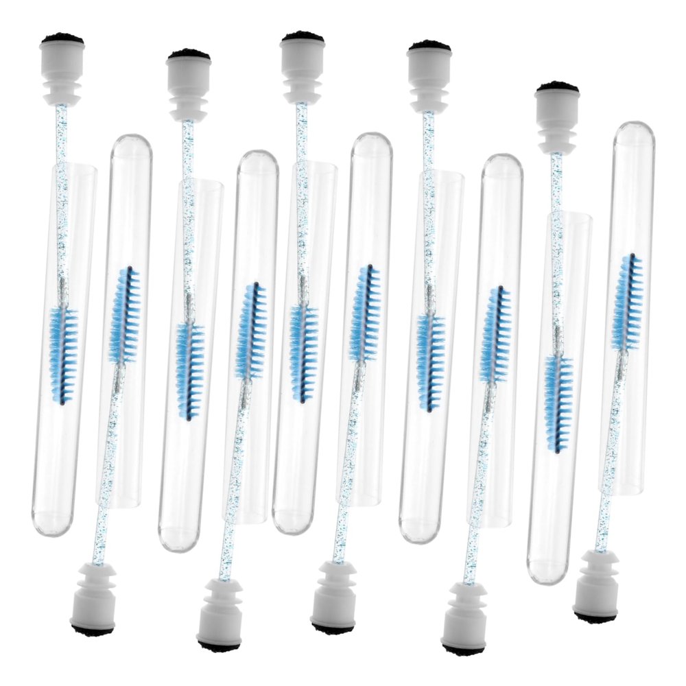 VINTORKY 10pcs Eyelash Extensions Brush Tube Glitter Eyebrow Lash Brush Comb Quality Material Natural Finish Mascara Applicator