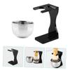 MUSISALY Beard Brush Shaving Cup and Stand Acrylic Shaving Bowl Grooming Kit for Men view 2