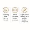 VIMINTO  3-in-1 Face Massager  Facial Massager Tool with Soothing Heat, Vibration, and Smart Touch  Red, Blue & Green Light Modes for Relaxation and Radiance  Compact & Portable - White view 4