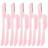 BELLIFFY 10pcs Stainless Steel Eyebrow Trimmer Women Shavers for Facial Hair Removal Portable Eyebrow Razor Blades Painless and Instant Results view 1