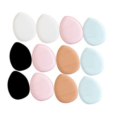 Baluue 12pcs Finger Powder Puff Mini Makeup Pads Face Puff for Loose Powder Setting Beauty Cosmetics Tools