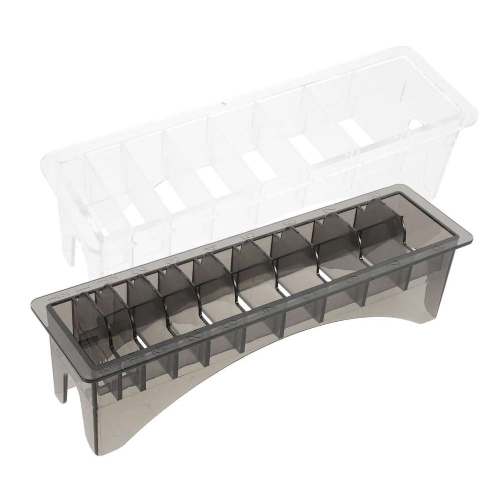 Beatifufu 2pcs Clipper Storage Box Organizer for Hair Tools Design for Easy Access for Barber Supplies Black Finish