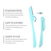 BELLIFFY 10pcs Portable Eyebrow Razors Stainless Steel Foldable Trimmers for Women Facial Hair Removal Precision Eyebrow Shaper Painless Grooming Tool view 4