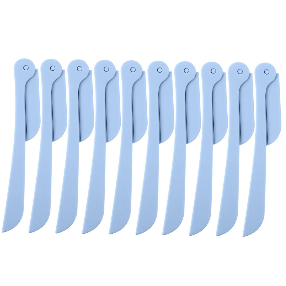 BELLIFFY 10pcs Professional Eyebrow Razor Fodable Trimmer Facial Hair Trimmer for Women Travel Beauty Tool