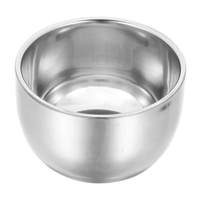 MUSISALY Professional Stainless Steel Shaving Bowl for Men Convenient Household Shaving Accessory Compact Design for Travel Anti-slip Base Capacity Durable and Practical