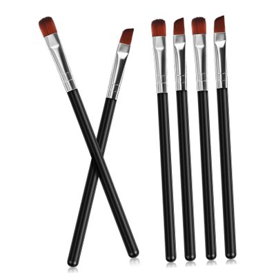 AUTSUPPL 6pcs Eyebrow Brush Angled Flat Brushes for Eyebrow Eyeshadow and Eyeliner Makeup Lightweight and Portable for Women Beauty Routine