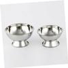 MUSISALY Large Footed Shaving Bowl for Men Durable Stainless Steel Shaving Mug for Rich Lathering Portable and Elegant for Home and Travel Use view 3