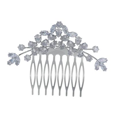 Baluue Rhinestone Hair Comb for Bridal Headpiece Elegant Waterdrop Zircon Design Lightweight and Comfortable Headdress for Weddings Parties and Adult Celebrations -