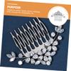 Baluue Rhinestone Hair Comb for Bridal Headpiece Elegant Waterdrop Zircon Design Lightweight and Comfortable Headdress for Weddings Parties and Adult Celebrations - view 2