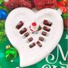Christmas Red Press on Nails Medium Square Fake Nails Winter Xmas Glue on Nails Snowflake Elk Nails Press ons Glossy Stick on Nails Christmas Acrylic Nails for Women 24 Pcs view 2