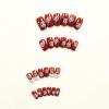 Christmas Red Press on Nails Medium Square Fake Nails Winter Xmas Glue on Nails Snowflake Elk Nails Press ons Glossy Stick on Nails Christmas Acrylic Nails for Women 24 Pcs view 4