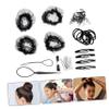 FOYTOKI Bun Hair Net Hairnets Women's Hair Products Black Head Net Accessory Set for Women Elastic view 4