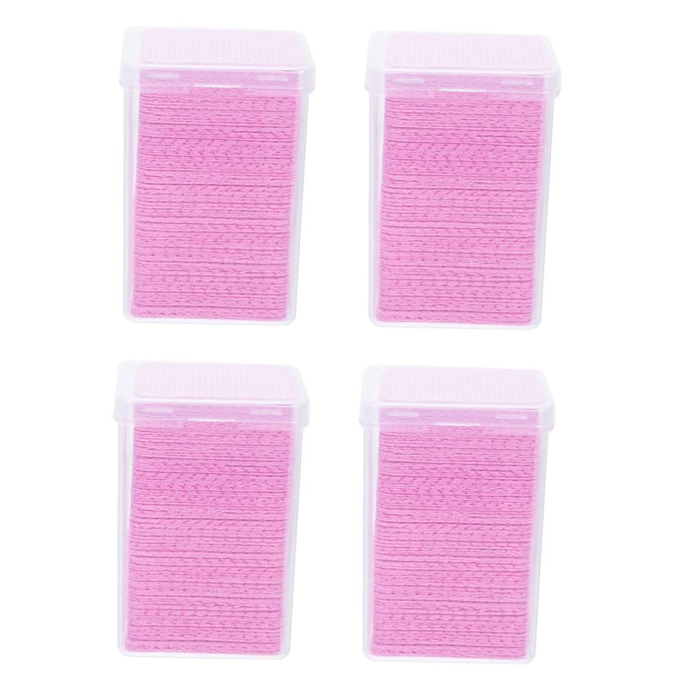 VINTORKY 800pieces Pink Eyelash Glue Cleaning Wipes Non-Woven Removers for Salon Use for Eyelash Extensions and Makeup Cleanup