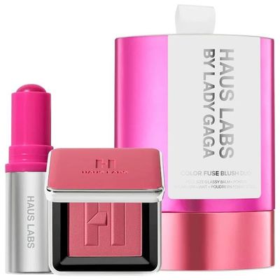 HAUS LABS BY LADY GAGA Color Fuse Glassy Blush Balm Stick + Powder Blush Set & ENTEL Aloe vera Sheet Masque (BONUS)
