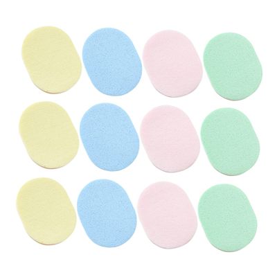 HONMEET 12pcs Facial Cleansing Sponge Makeup Face Cleaning Sponge Cosmetics Skin Scrubber