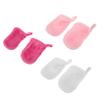 BELLIFFY 6pcs Makeup Remover Gloves Microfiber Face Washing Mitts for Water-Absorbent Breathable for Travel and Daily Use view 1