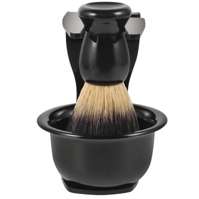 Baluue Nylon Shaving Set with Bowl Brush and Stand for Men Durable and Easy to Clean Grooming Accessories for Comfortable Shaving Experience