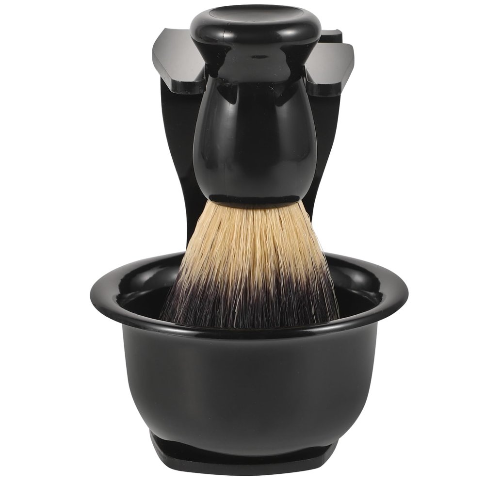Baluue Nylon Shaving Set with Bowl Brush and Stand for Men Durable and Easy to Clean Grooming Accessories for Comfortable Shaving Experience