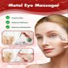 Beautistin 2 Pairs Reusable Under Eye Wrinkle Patches Silicone Mask, Plump Fine Lines & Wrinkles, with Metal Eye Cream Applicator, Tin Case, Valentine's Day Red view 4