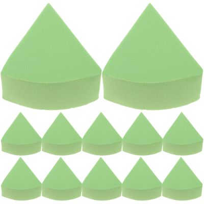 VINTORKY 12pcs Soft Fan-shaped Makeup Sponge Applicators for Foundation and Powder Non- Flexible Bouncy Beauty Blending Sponges for Complexion and Easy Contouring