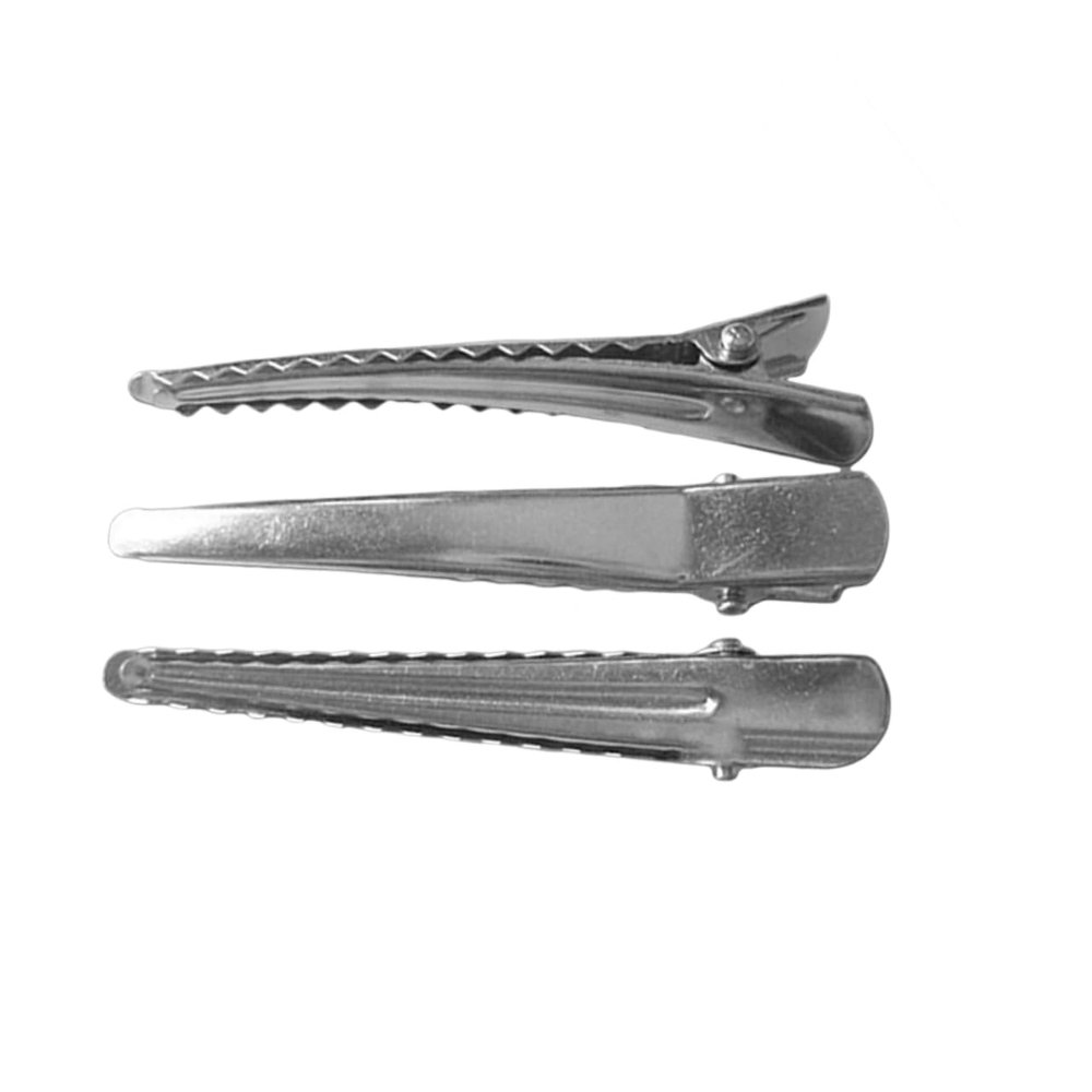 Baluue 100pcs Metal Duckbill Alligator Clip Hairpins for Women Girls Bangs Hair Clip Human Hair Versatile Accessories