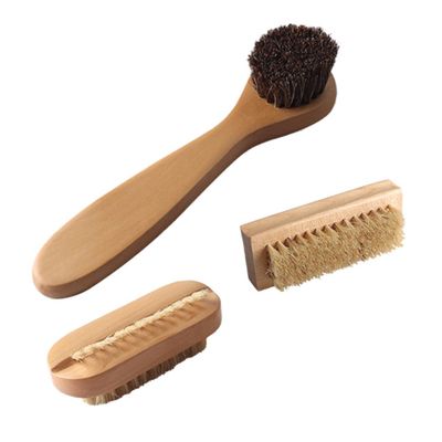 BCOATH 3pcs Wooden Nail Brush Natural Pig Bristles for Deep Cleaning Hands Feet Nails Includes and Handle Styles Hand Cleaning Tools for Home Use