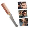 Baluue Stainless Steel Beard Comb Folding Hair Brush for Men Beard Grooming Brush Barber Tool Multipurpose view 3