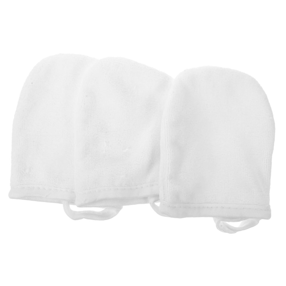 IWOWHERO Soft Cotton Makeup Removal Gloves Reusable Cleaning Pads Makeup Powder Puff