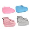 Healeved 2pair Thermal Insulation Foot Strap of Heat Preservation Cotton Foot Covers for Beauty Salon Use Light Pink Grey Elastic Bands view 1