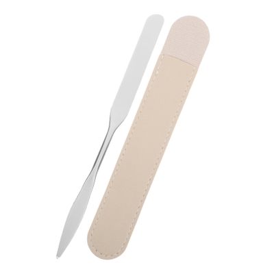 HAPINARY 1set Stainless Steel Cosmetic Spatula for Makeup Mixing and Nail Art Dual- Design Easy to Beauty Tool for Salon Use and Home Application