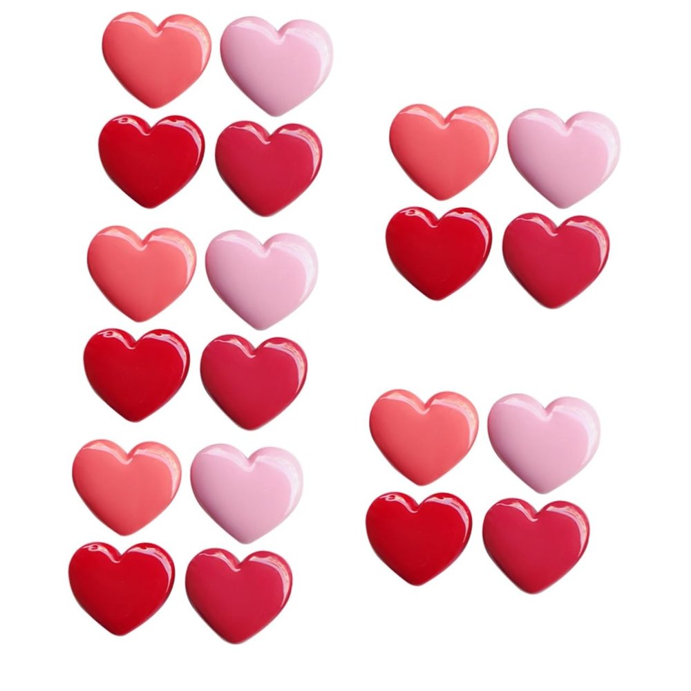 Gogogmee 5sets Valentines Eyeshadow Hearts Depotting Makeup Compact Empty Case Lipstick Boxes Sample Holder 4pcs*5