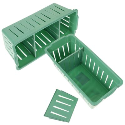 AUTSUPPL 2pcs European Style Divided Cosmetics Organizer Hollow Makeup Storage Container for Women Makeup Box for Home Shop Dorm Use Green