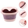 BCOATH 1pc Travel Foot Soak Basin Collapsible Foot Bath Bucket Sturdy Material Heat Retention view 3