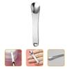 BUTIFULSIC 5pcs Cosmetic Beauty Scoops Face Cream Applicators Eye Cream Spoons Silver Makeup Spatula Set for Even Skincare Application Sampling Portable Lightweight for Travel view 4