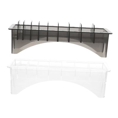 Baluue 2pcs Hair Clipper Guard and Comb Holder Case Organizer for Hair Tools Transparent Black Storage Box for Efficient Grooming Setup