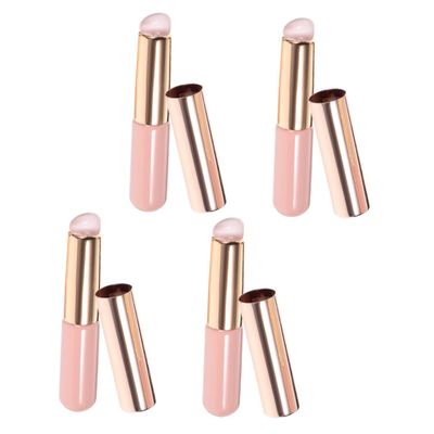 minkissy 4pcs Silicone Lip Brushes Versatile Lipstick and Concealer Applicators Cover for Gentle Skin for Blending and