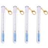 BELLIFFY 4pcs Portable Eyelash Brushes with Keychain Durable Makeup Applicators for Travel and Daily Use Long Design for Beginners and Professionals view 1