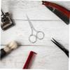 OSOLADY Compact Eyebrow Scissors Portable Beauty Grooming Scissors for Eyebrows Nose Hair Facial Hair Trimming Lightweight Comfortable to Hold Design for Men and Women view 2