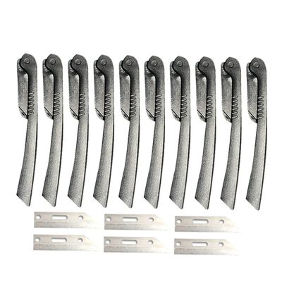 BELLIFFY Foldable Eyebrow Razor Portable Eyebrow Trimmer with Replaceable Stainless Steel Blades for Quick and Easy Grooming Travel-Friendly Makeup