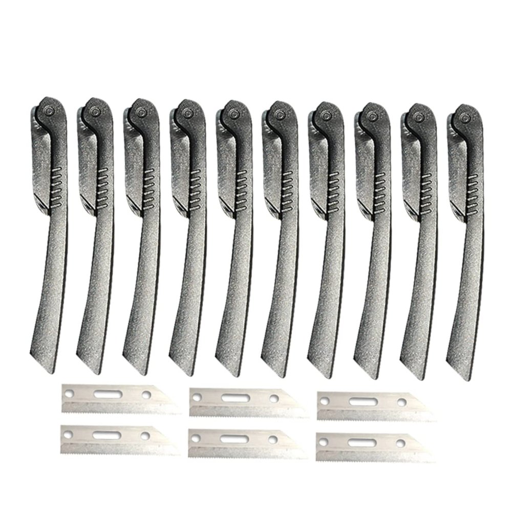 BELLIFFY Foldable Eyebrow Razor Portable Eyebrow Trimmer with Replaceable Stainless Steel Blades for Quick and Easy Grooming Travel-Friendly Makeup