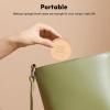 SOESFOUFU 2pcs Silicone Makeup Sponge Holder Case Lightweight Compact Storage for Beauty Sponges Travel-friendly Powder Puff Holder Khaki Color view 3
